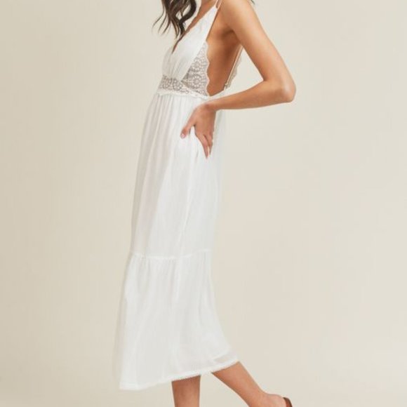 ❤️HP! White Gauze Midi Dress - Picture 8 of 16